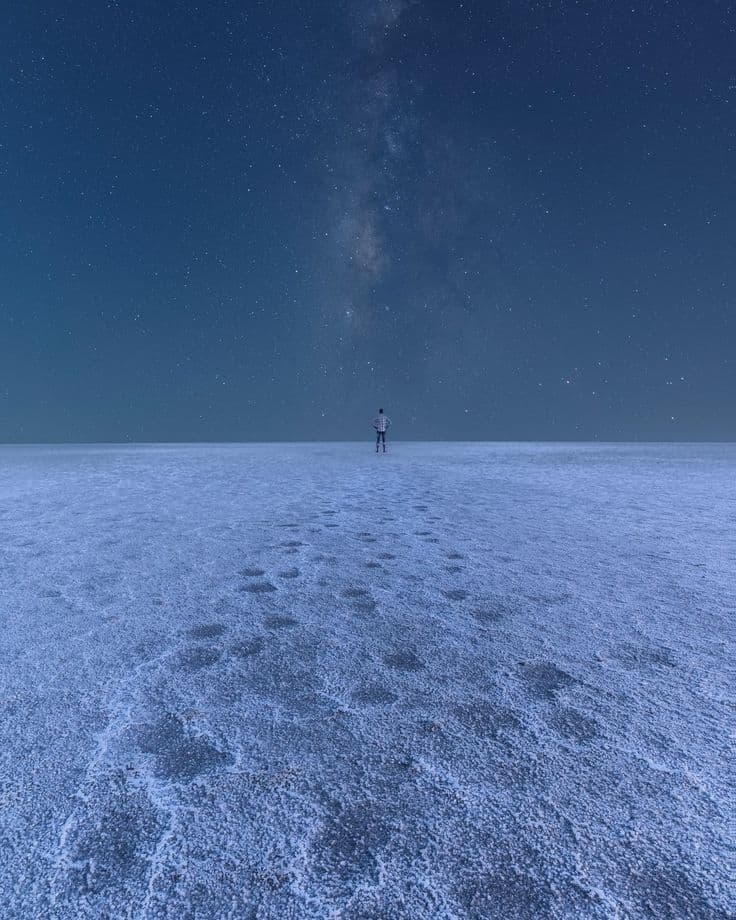 White desert under the sky